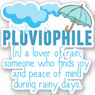 Adesivo Amante do dia chuvoso de Pluviophile