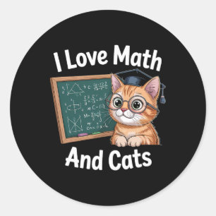 Adesivo Amante do Gato da Matemática Professor de Matemáti