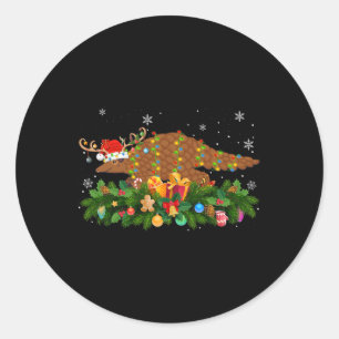 Adesivo Amante do Pangolin Rena Chapéu de Papai Noel Pango