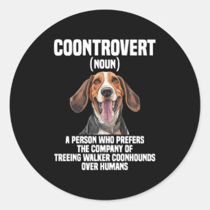 Adesivo Amante do Treeing Walker Coonhound Cachorro Coontr