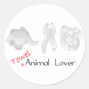 Adesivo Amante dos animais de toalha