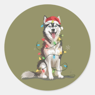 Adesivo Amante Husky Natal Siberiano Xmas Mãe Cachorro