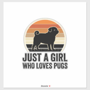 Adesivo Amante Pug Vintage Apenas Uma Camisa De Cachorro M