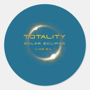 Adesivo Amantes da Astronomia Eclipse Solar Total 2024 Tot