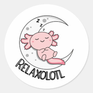 Adesivo Amantes De Axolotl Relaxolotl, Animais Cachinhos R