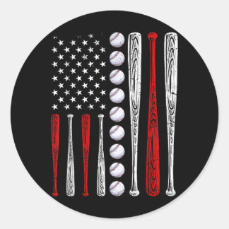 Adesivo Amantes de Beisebol Bandeira Americana Dia da Inde