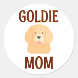 Adesivo Amantes de Cachorro Golden Retriever Goldie Mãe Pa