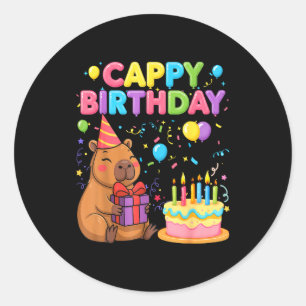 Adesivo Amantes de capivara cappy aniversário menina menin