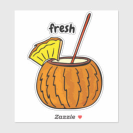 Adesivo Amantes de coco de coquetel de Na moda de vidro fr