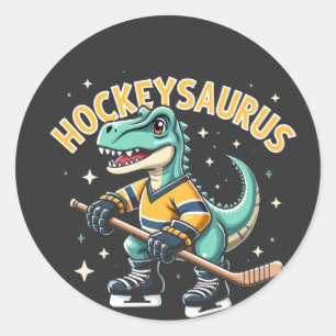 Adesivo Amantes de Dinossauro de Hóquei em Gelo Hockeysaur