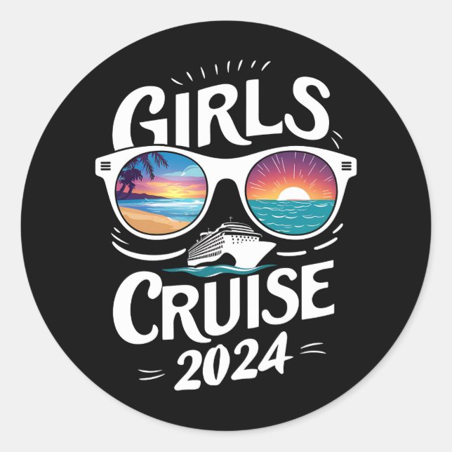 Adesivo Amantes de Férias Girls Cruise Trip 2024 (Frente)