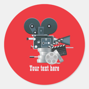 Adesivo Amantes de filmes divertidos adicionam texto
