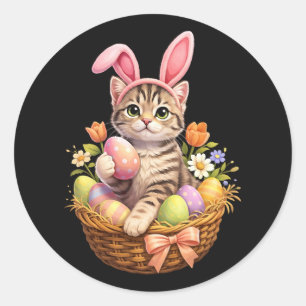 Adesivo Amantes de Gatinhos Fofos Feliz Páscoa Gato