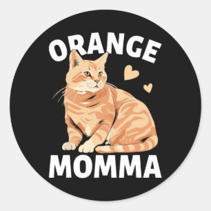 Adesivo Amantes De Gato De Gato De Mama Laranja