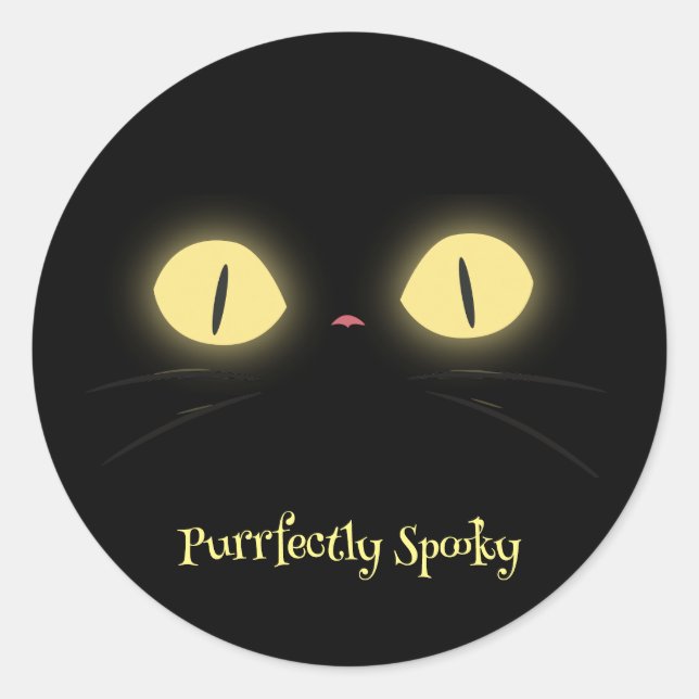 Adesivo Amantes de Gato Puramente Spooky (Frente)