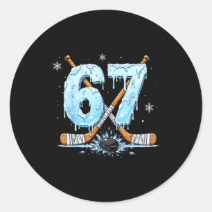 Adesivo Amantes de Hockey Engraçados Gotejamento 6-7 Númer
