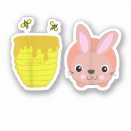 Adesivo Amantes de os animais De Coelho Engraçado E Engraç