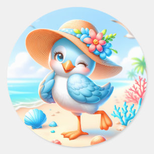 Adesivo Amantes de pássaros de praia