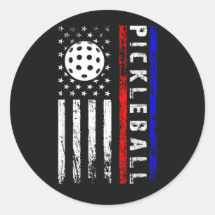Adesivo Amantes de Pickleball Bandeira Americana 4 de Julh