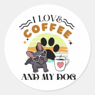 Adesivo Amantes do Café - Eu Amo Café E Meu Cachorro