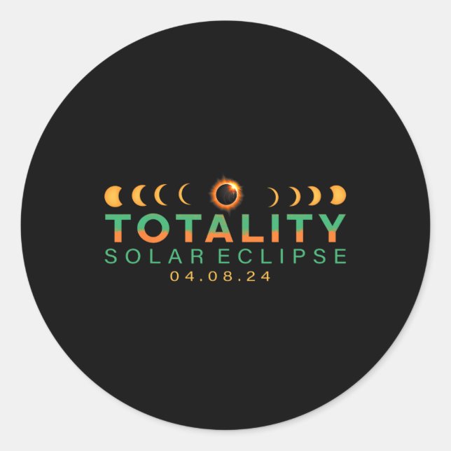 Adesivo Amantes! Total Eclipse Solar 2024 Totalidade 04.08 (Frente)