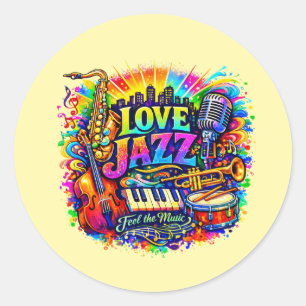 Adesivo Amar Jazz - sentir a música