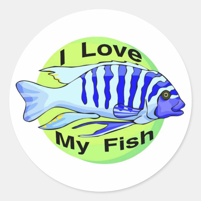 Adesivo Amar Meu Peixe (Frente)