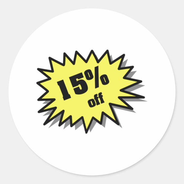 Adesivo Amarelo 15% Desligado (Frente)