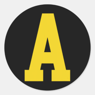 Adesivo Amarelo a' em vermelho para Alvin Costume Hallowee