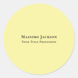 Adesivo Amarelo Claro Simples Elegante Profissional Modern