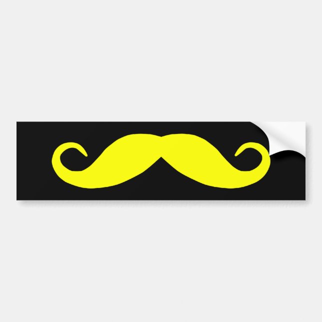Adesivo amarelo de bigode (Frente)