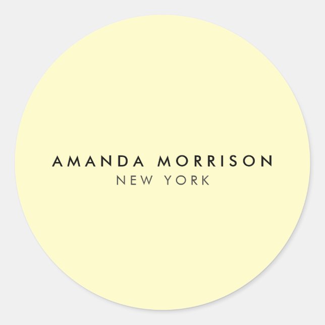 Adesivo Amarelo de luxo minimalista (Frente)