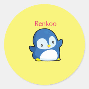 Adesivo Amarelo do pinguim de Renkoo