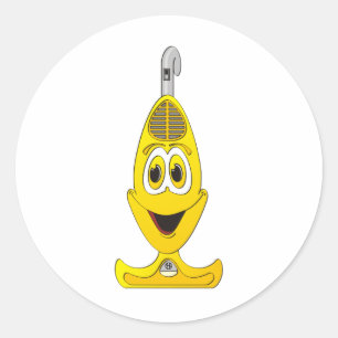 Adesivo Amarelo dos desenhos animados do vácuo