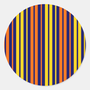 Adesivo Amarelo e Laranja Listras Verticais Azul Marinho 