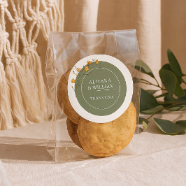 Adesivo Amarelo Floral Vintage Elegante Verde Rústico