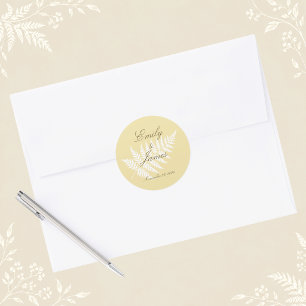 Adesivo Amarelo Manteiga Branco Samambaia Botânico Minimal