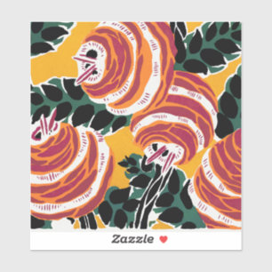Adesivo Amarelo Mostarda e Laranja Decoração Floral Art Dé