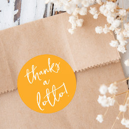 Adesivo Amarelo Obrigado Lotto Bilhete de Loteria 