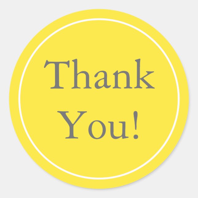 Adesivo Amarelo Personalizado Obrigado Pinheiros e Etiquet (Frente)