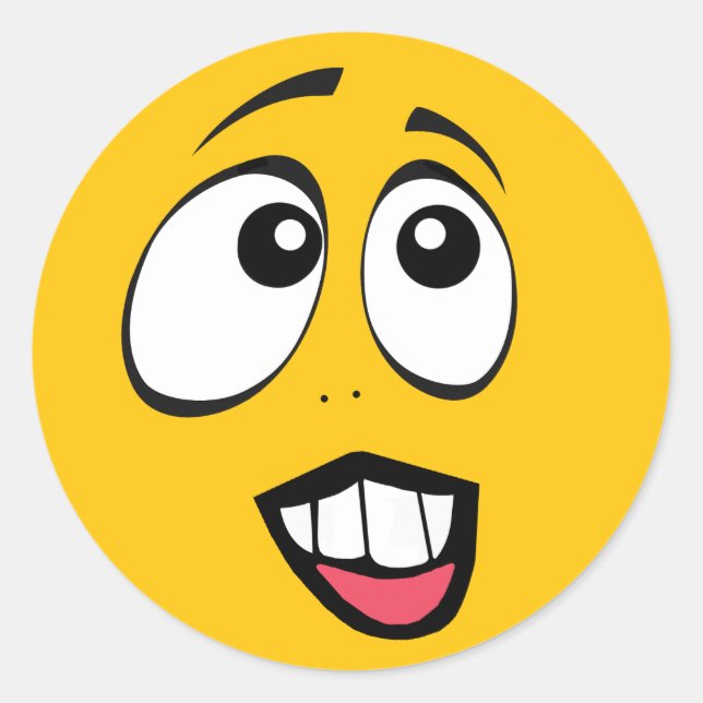 Adesivo Amarelo preocupado Emoji (Frente)