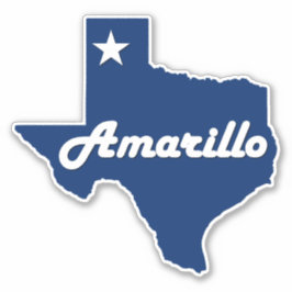 Adesivo Amarillo, mapa do estado da cidade do Texas Panhan