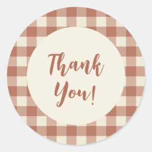 Adesivo Amaro na Panna Cotta Gingham - padrão de xadrez.