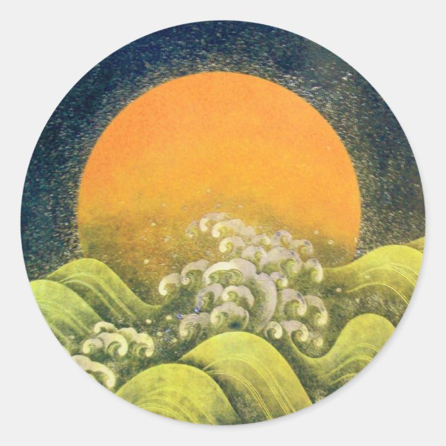 Adesivo AMATERASU, SUN GODDESE, verde-amarelo preto (Frente)