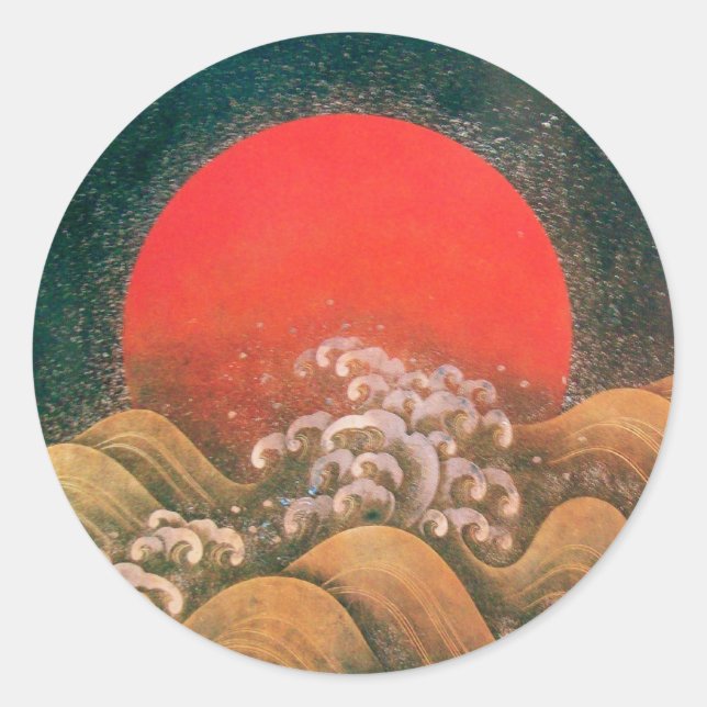 Adesivo AMATERASU, SUN GODDESE, vermelho preto (Frente)