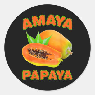 Adesivo Amaya Papaya Divertido Para Homens Mulheres