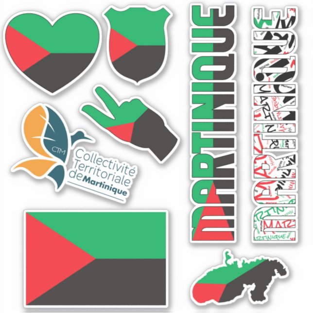 Adesivo Amazing Martinique Shapes National Symbols Sticker (Frente)