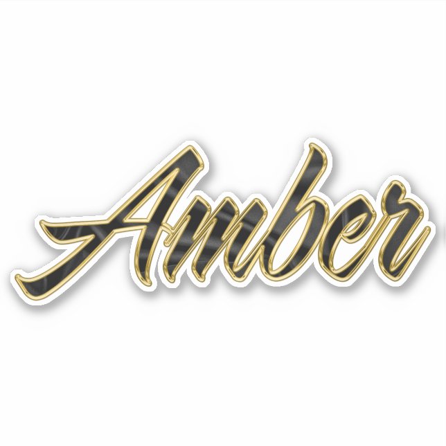Adesivo Amber black gold Lettering Aufkleber Sticker (Frente)