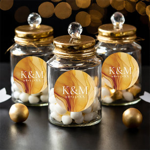 Adesivo Amber Brandy Abstrato Wedding ID1089