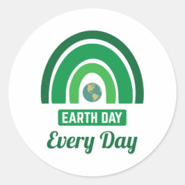Adesivo Ambientalismo Arco-Íris Verde Dia da Terra Todos o